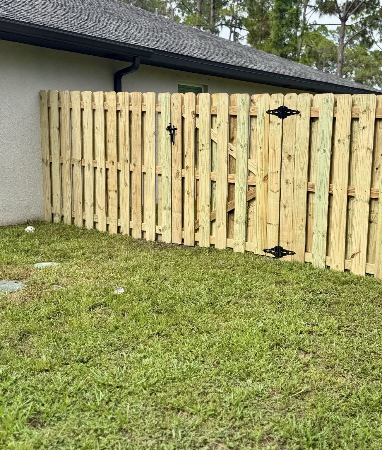 Wood privacy fence project